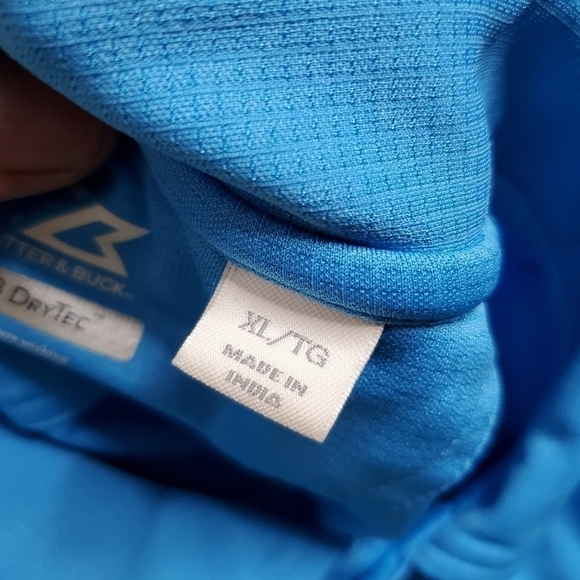 Cutter & Buck DryTec Short Sleeve Diamond Grille Golf Polo Blue Men's XL - Picture 10 of 11